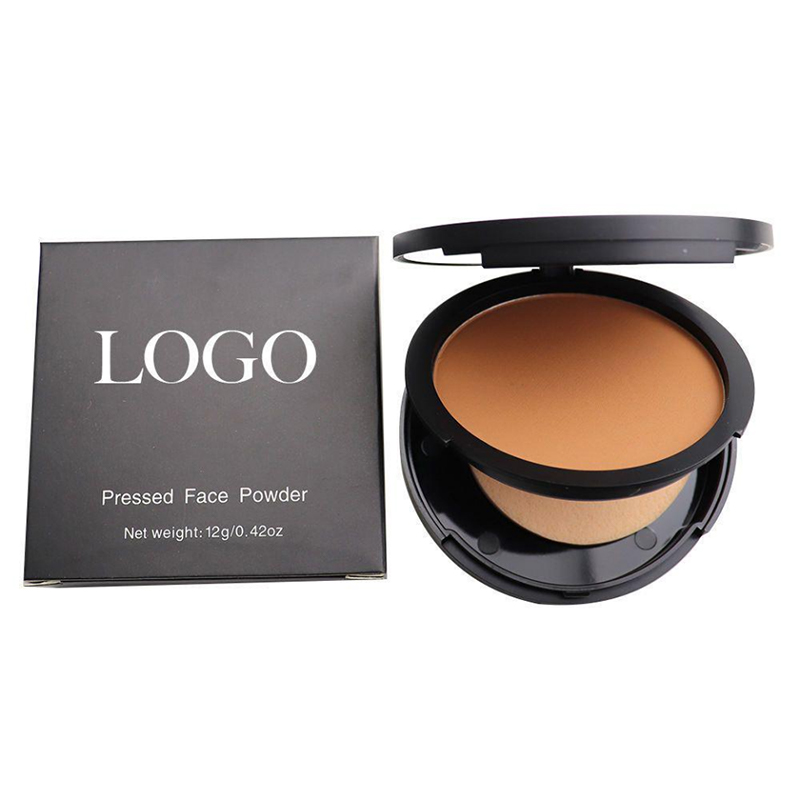 En stock 10 couleurs poudre pressée pour le visage mat végétalien sans cruauté faites votre propre Logo poudre compacte longue durée