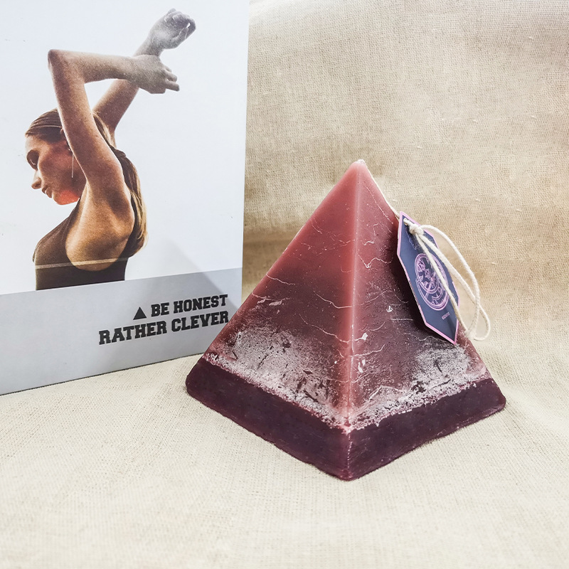 Bougie en cristal de luxe 250g, bougies pyramidales parfumées faites à la main avec cristaux