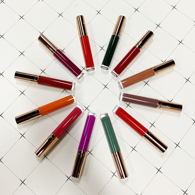 Les cosmétiques font du brillant à lèvres sans étiquette, rouge à lèvres liquide mat, 30 couleurs