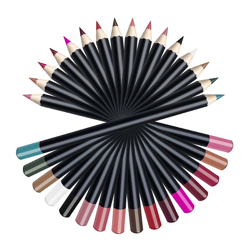 Crayon à lèvres 3 en 1, fonction Eyeliner disponible, 21 couleurs, crayon à lèvres, rouge à lèvres, sans Logo