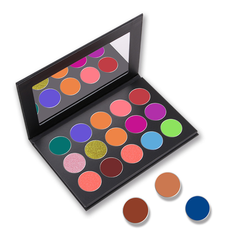 Make up Cosmetics Palette de fard à paupières mat scintillant pressé 15 couleurs